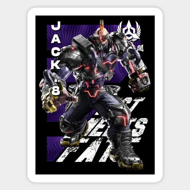 Jack-8 (Tekken 8) Sticker by wenderinf